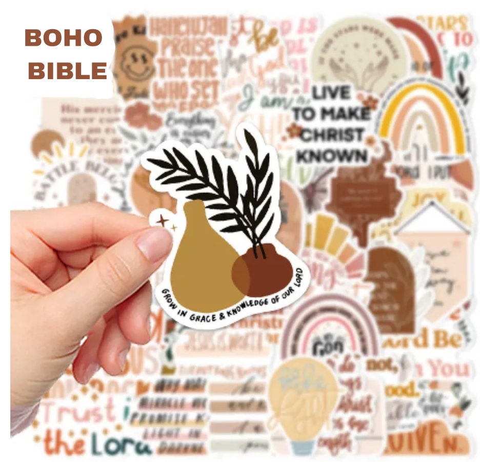 Bohemian Bible Series Stickers, Boho Stickers
