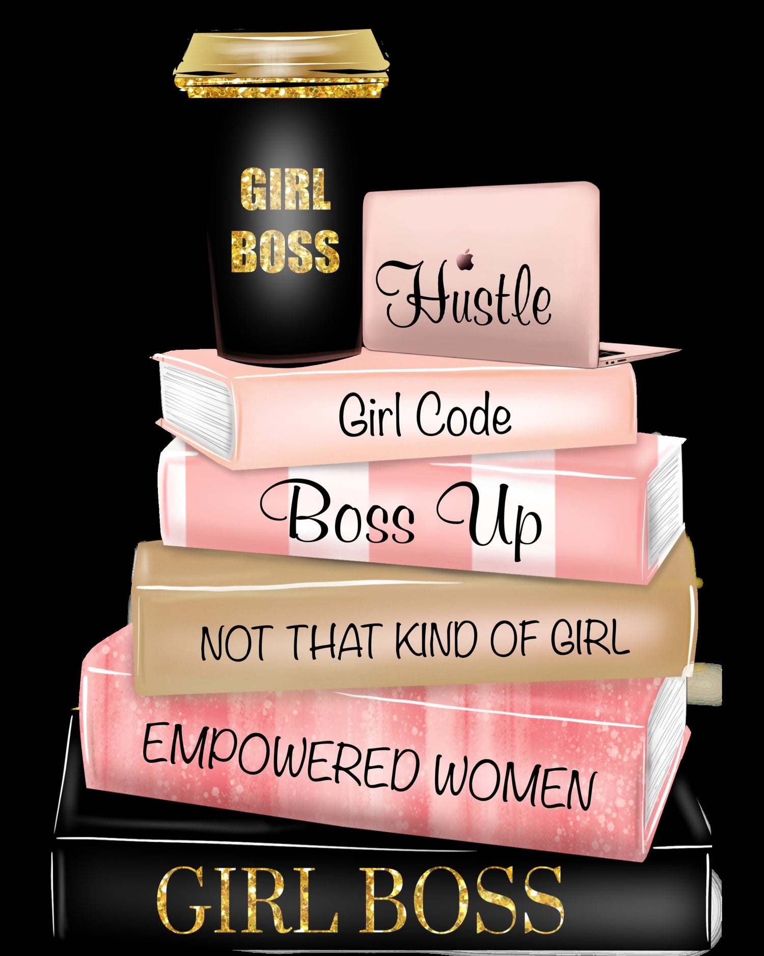 Girl Boss Hustle Pink and Gold