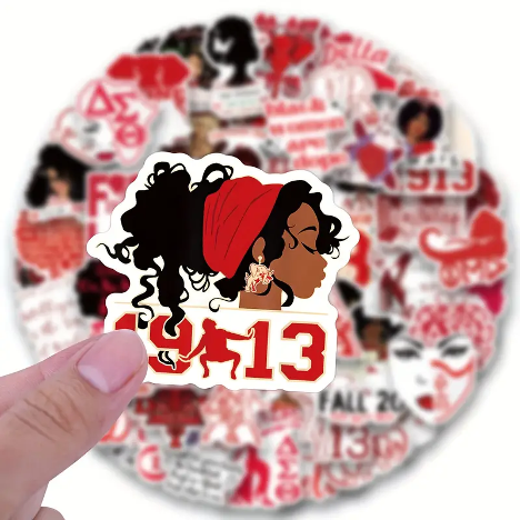 Delta Sigma Theta Sorority Stickers (20) | Waterproof Sorority Stickers | Delta Sigma Theta Gifts | 1913 Sorority | DST