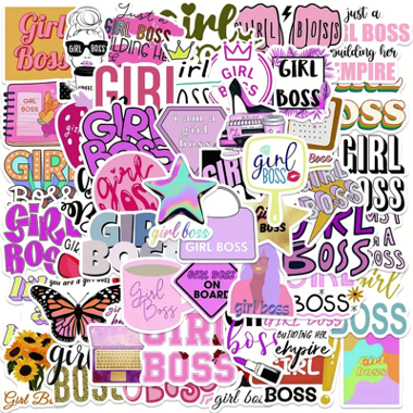 Girl Boss Waterproof Sticker Decals 20 Ct, Girl Boss Stickers, Stickers for Girls, Women, Tweens