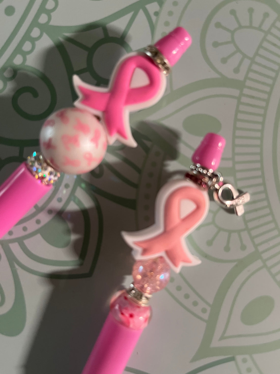 Cancer Awareness Pink Ribbon Bling Pens