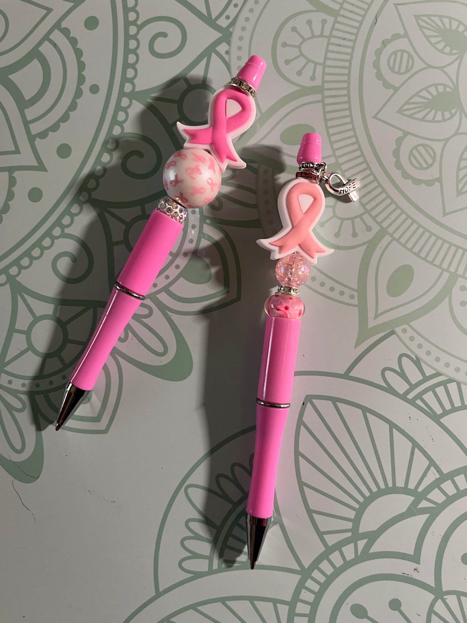 Cancer Awareness Pink Ribbon Bling Pens