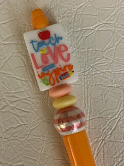 Teacher Beaded Pen, Back to School, Custom Teacher Focal Pen, Gifts for Teachers, Teacher Appreciation