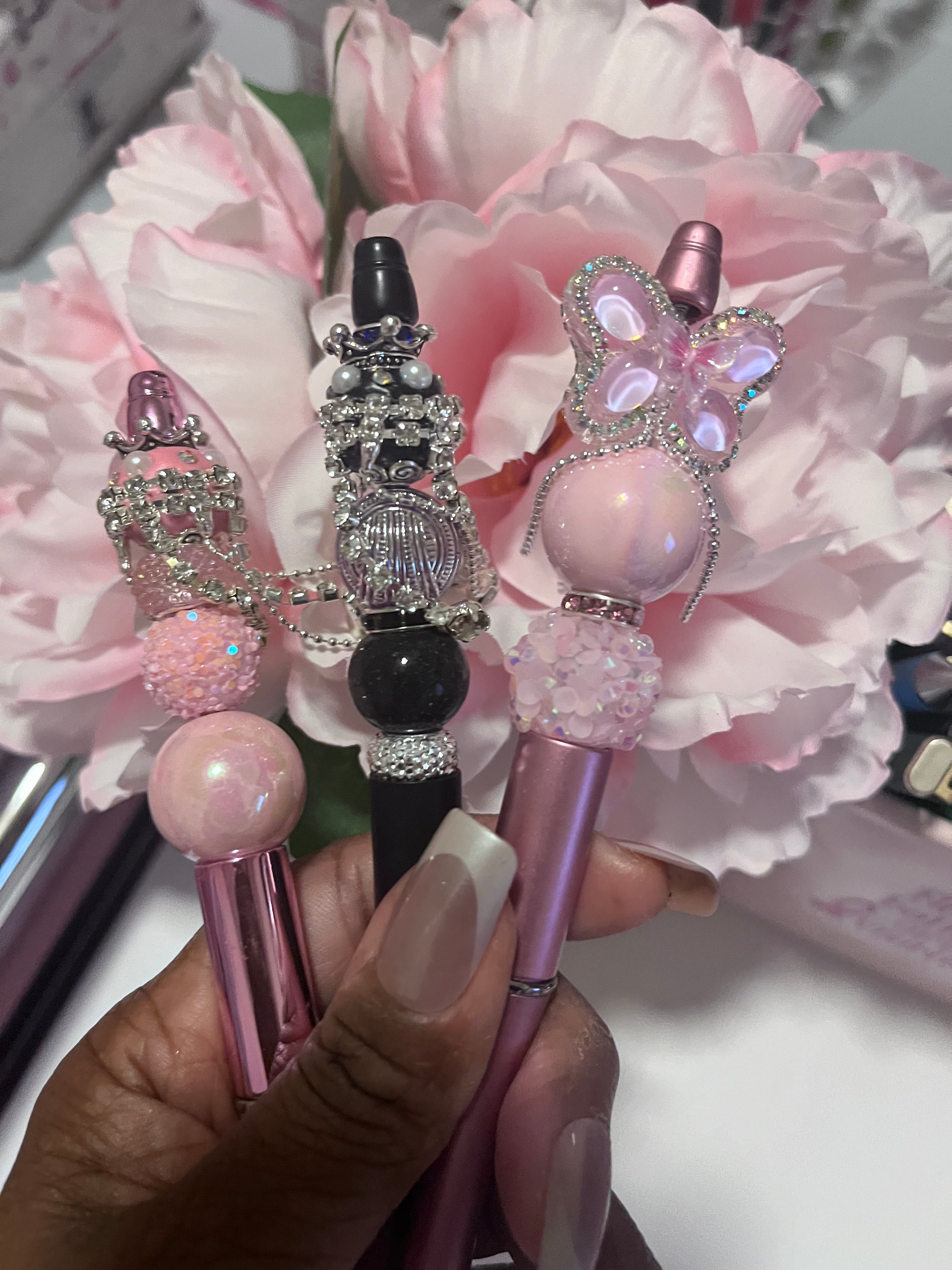 Custom Beaded Pens - Fashion Focal Pens, Pretty Pens, Fancy Bling Pens, Themed Beaded Pen, Pen Collector, Gifts for Writers