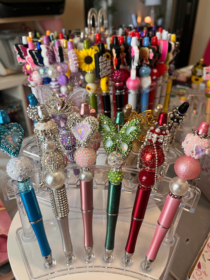 Custom Beaded Pens - Fashion Focal Pens, Pretty Pens, Fancy Bling Pens, Themed Beaded Pen, Pen Collector, Gifts for Writers