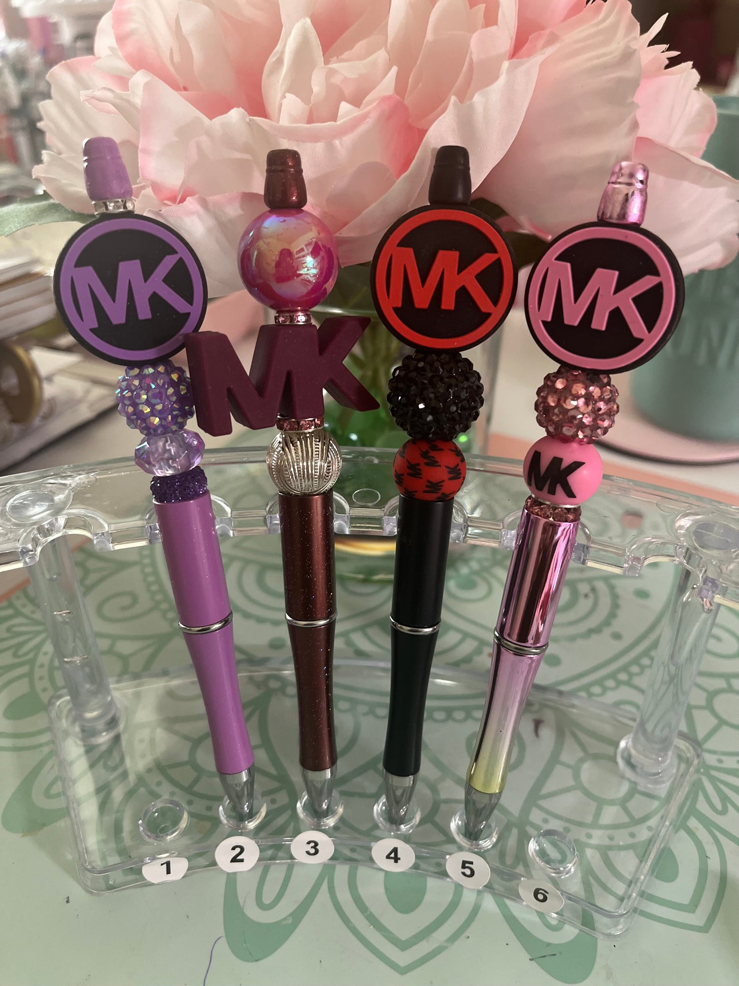 Custom Beaded Pens - Fashion Focal Pens, Pretty Pens, Fancy Bling Pens, Themed Beaded Pen, Pen Collector, Gifts for Writers