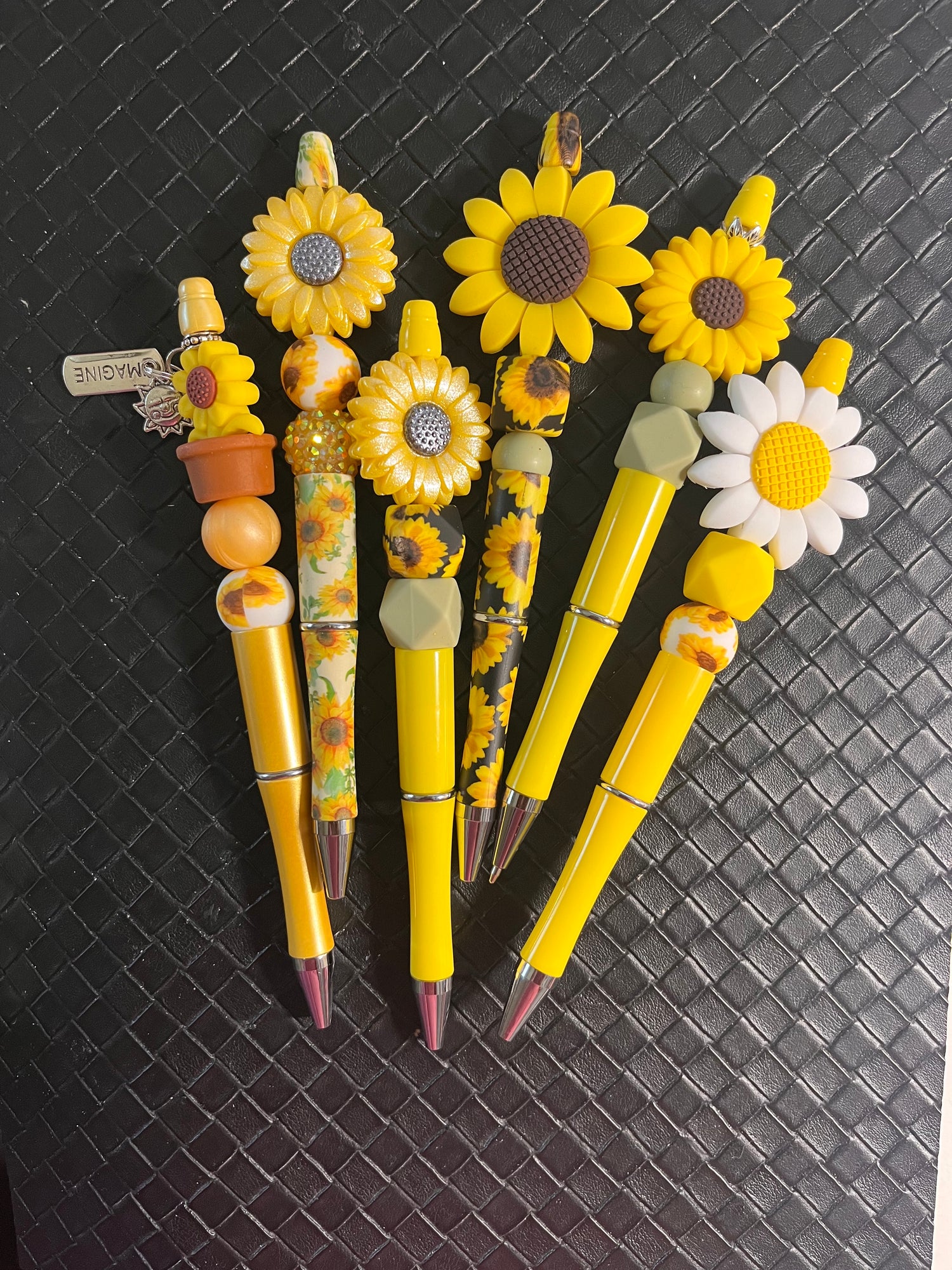 Sunflower Beaded Pen, Pretty Sunflower Focal Pen, Sunflower Gifts, Gifts for Writers