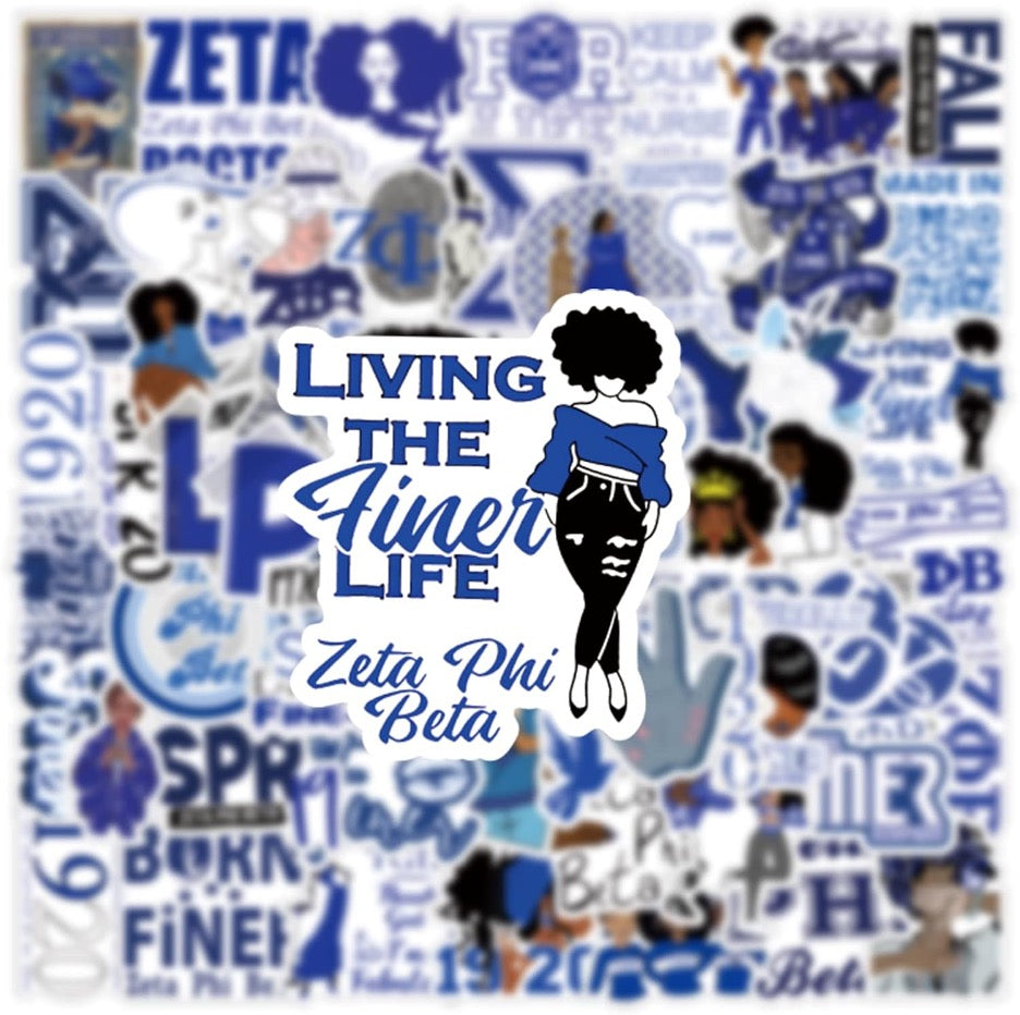 Zeta Phi Beta Sorority Stickers -20 Waterproof Sorority Stickers | Zeta Phi Beta Gifts |  Black Sorority | 1920 Sorority