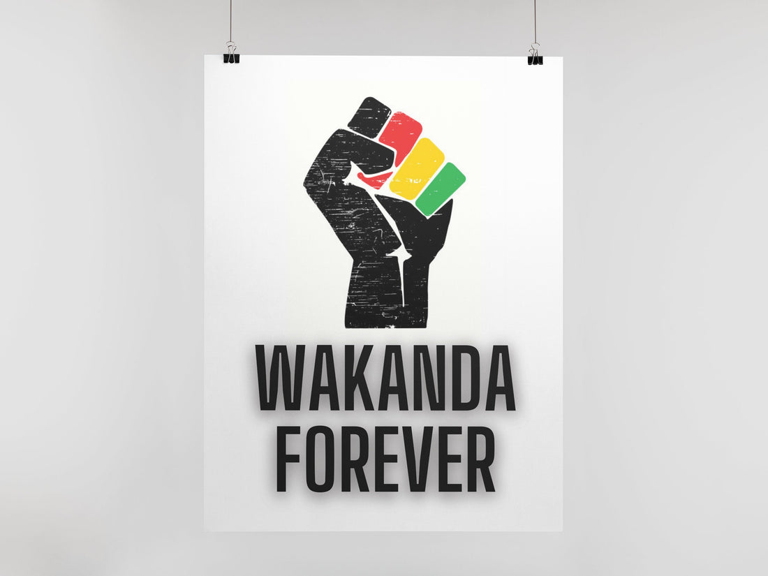 Wakanda Forever Poster - Black Panther, Marvel Movie, Wakanda Wall Art