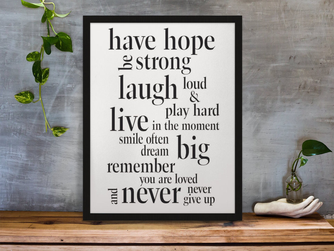 Motivational Poster/Hope/Wall Art/Inspirational Quote/Glossy or Matte Print/Lamination Available