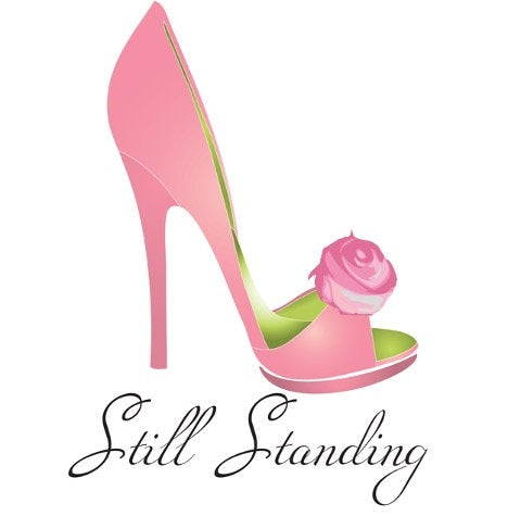 AKA Still Standing Pink and Green Shoe Art Print