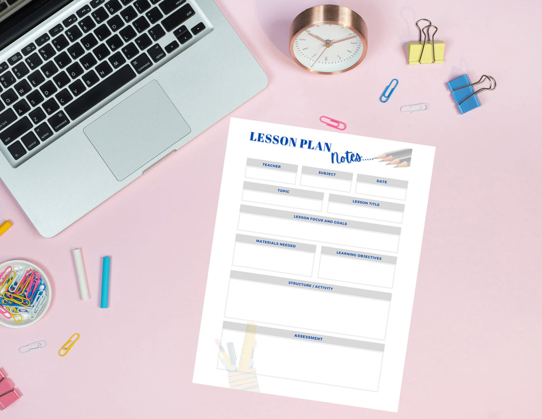 Printable Teacher Lesson Plan  | Back to School | Lesson Plan Sheet | Easy Lesson Plan | Instant Printable Download