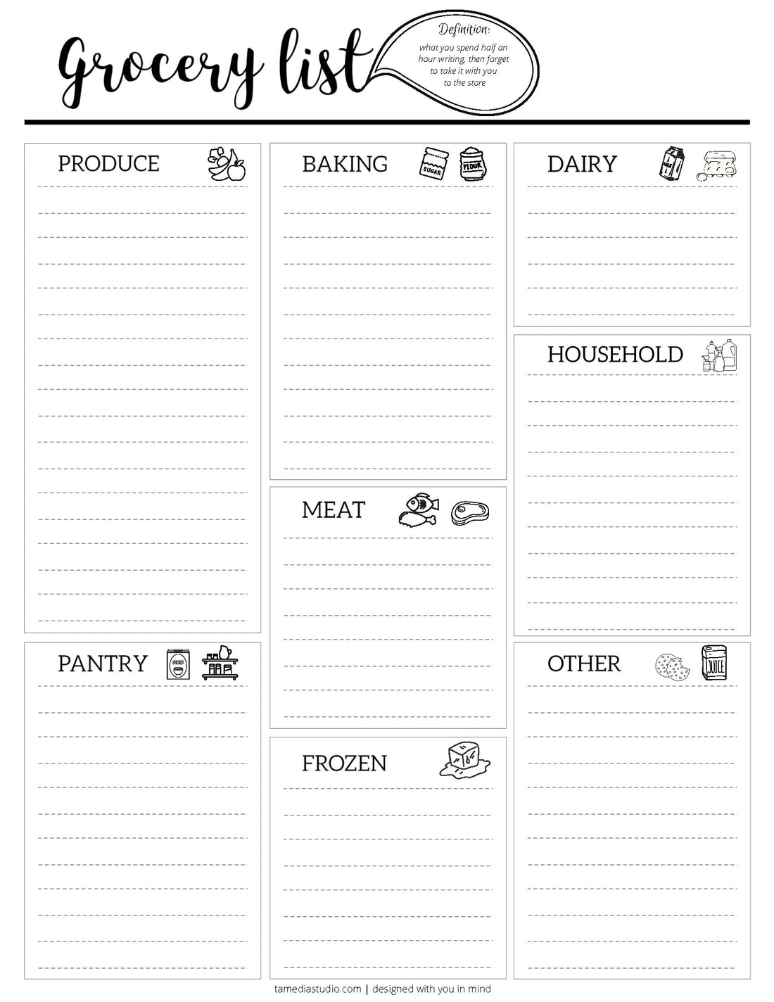 Grocery List Notepad|Grocery List|Shopping List|Meal Planner|Groceries| Family Shopping| Grocery Shopping