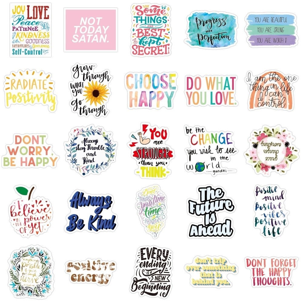 Inspirational Stickers, Motivational Phrases Stickers, Life Quotes Sticker Decals