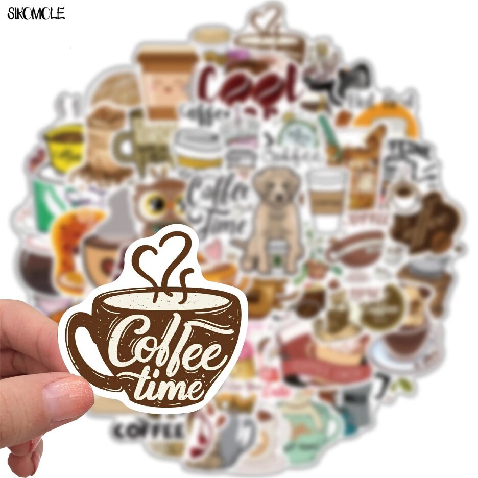 Coffee stickers, Coffee Lovers, Stickers for Coffee Drinkers, Sticker Collection, Mystery Coffee Sticker Pack