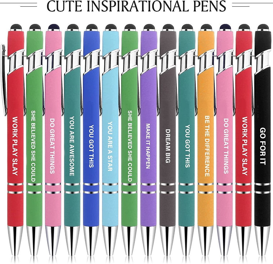 Stylus Pen | Gift for Writer | Stylus Pen with Quote |Ballpoint Pen Inspiration Gift | Pen with Stylus | Unscripted Pen | Quality Stylus Pen