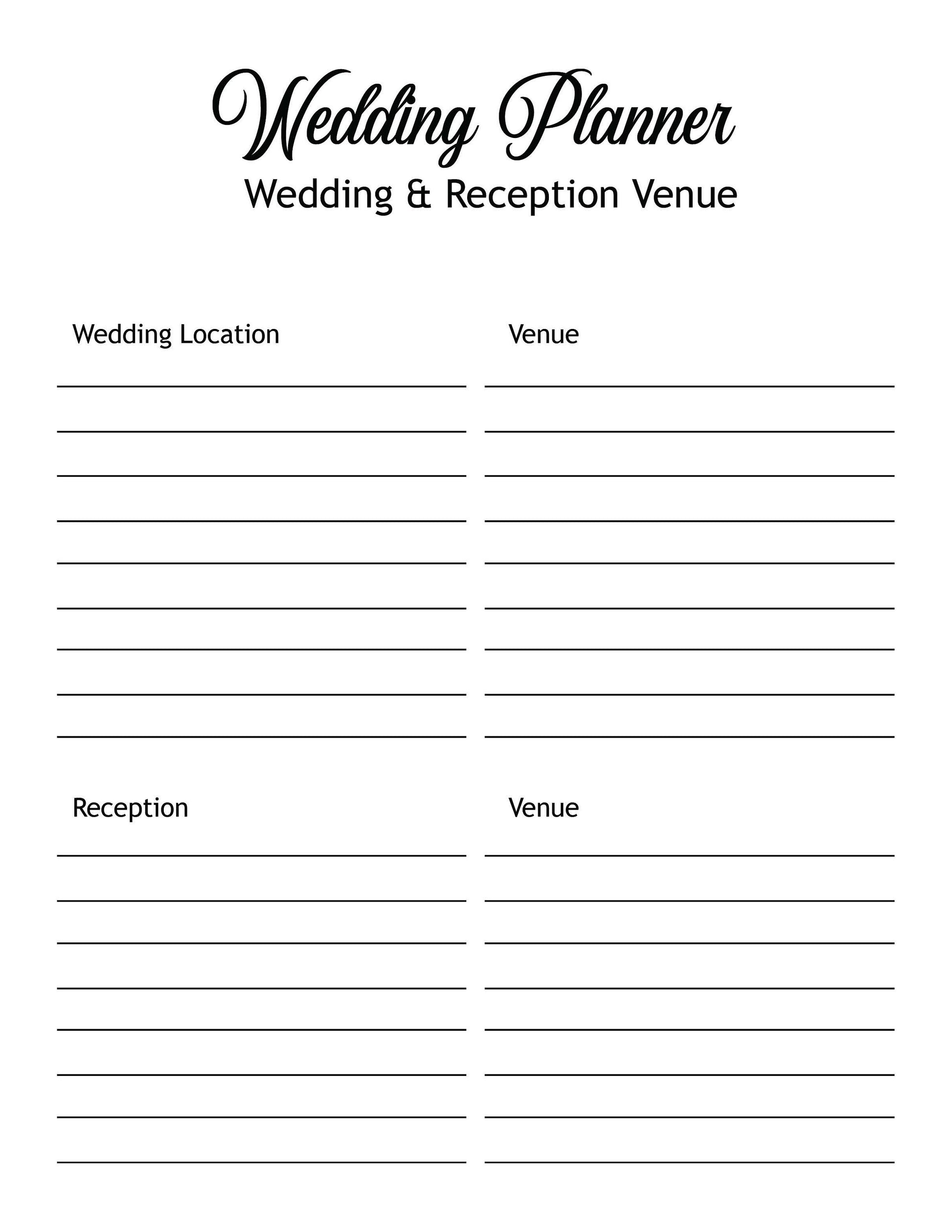 printable wedding checklist to do