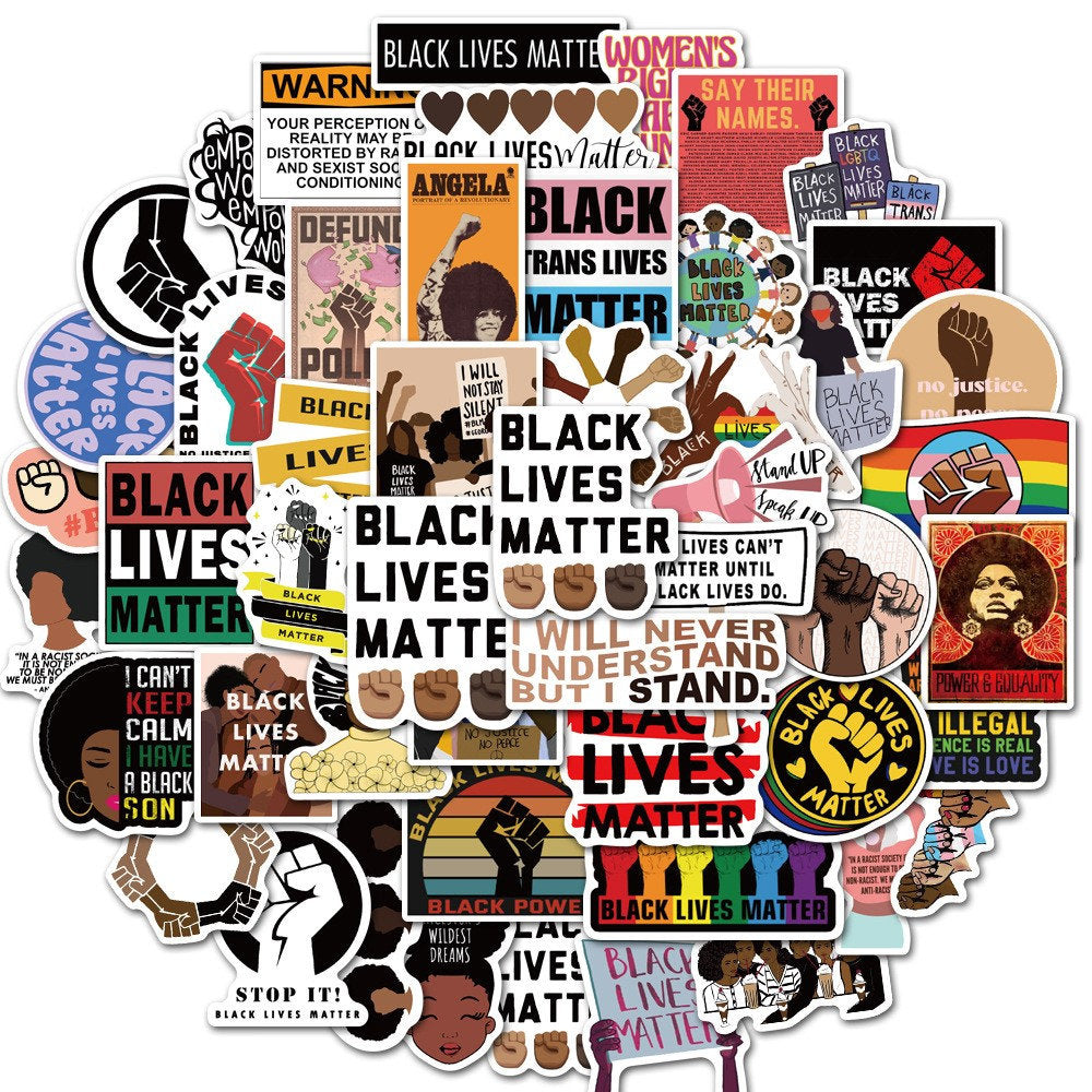 Black Lives Matter Stickers | BLM Sticker Decals | Black Pride Stickers | BLM Sticker Collection | BLM | Black History Stickers