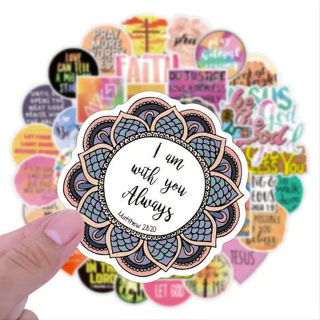 Christian Sticker Bundle | Christian Gift | Bible Scripture Stickers | Religious Stickers | Stickers with Scriptures | Spiritual Sayings