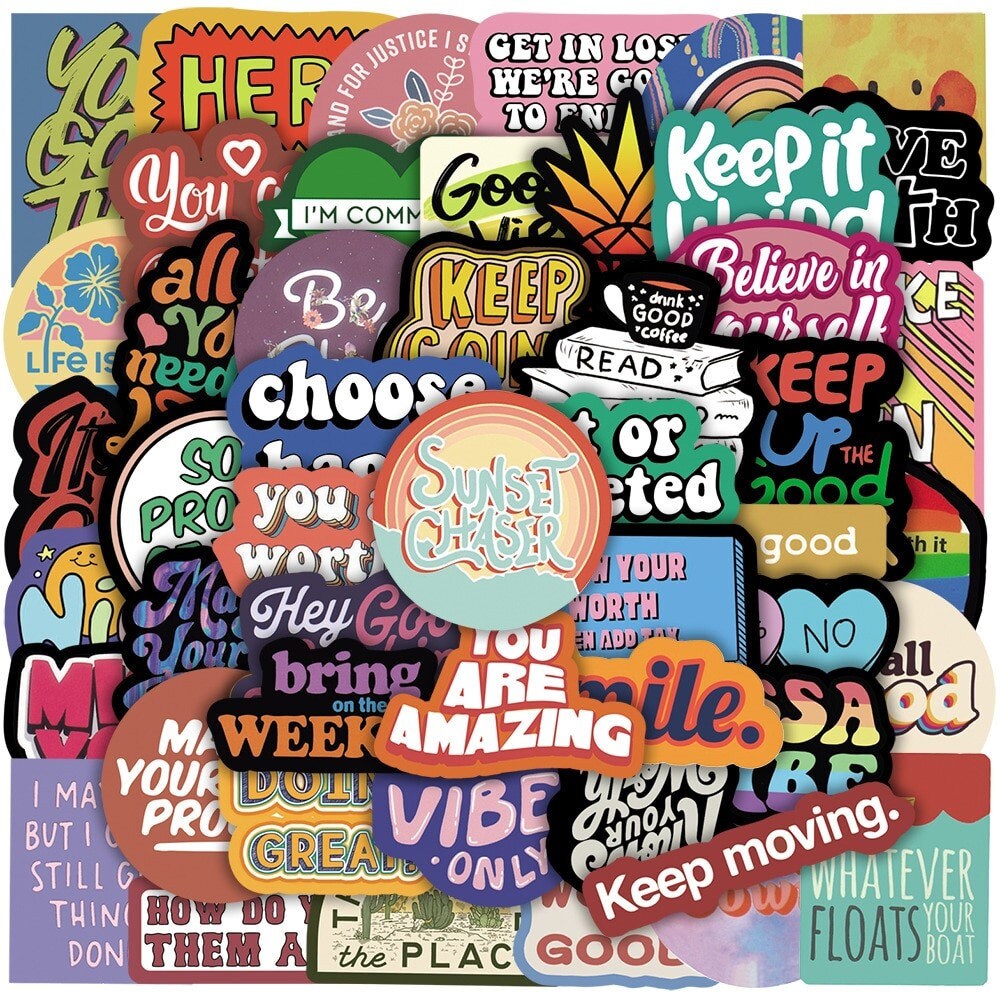 Positive Words Motivational Stickers