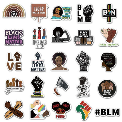 Black Lives Matter Stickers | BLM Sticker Decals | Black Pride Stickers | BLM Sticker Collection | BLM | Black History Stickers