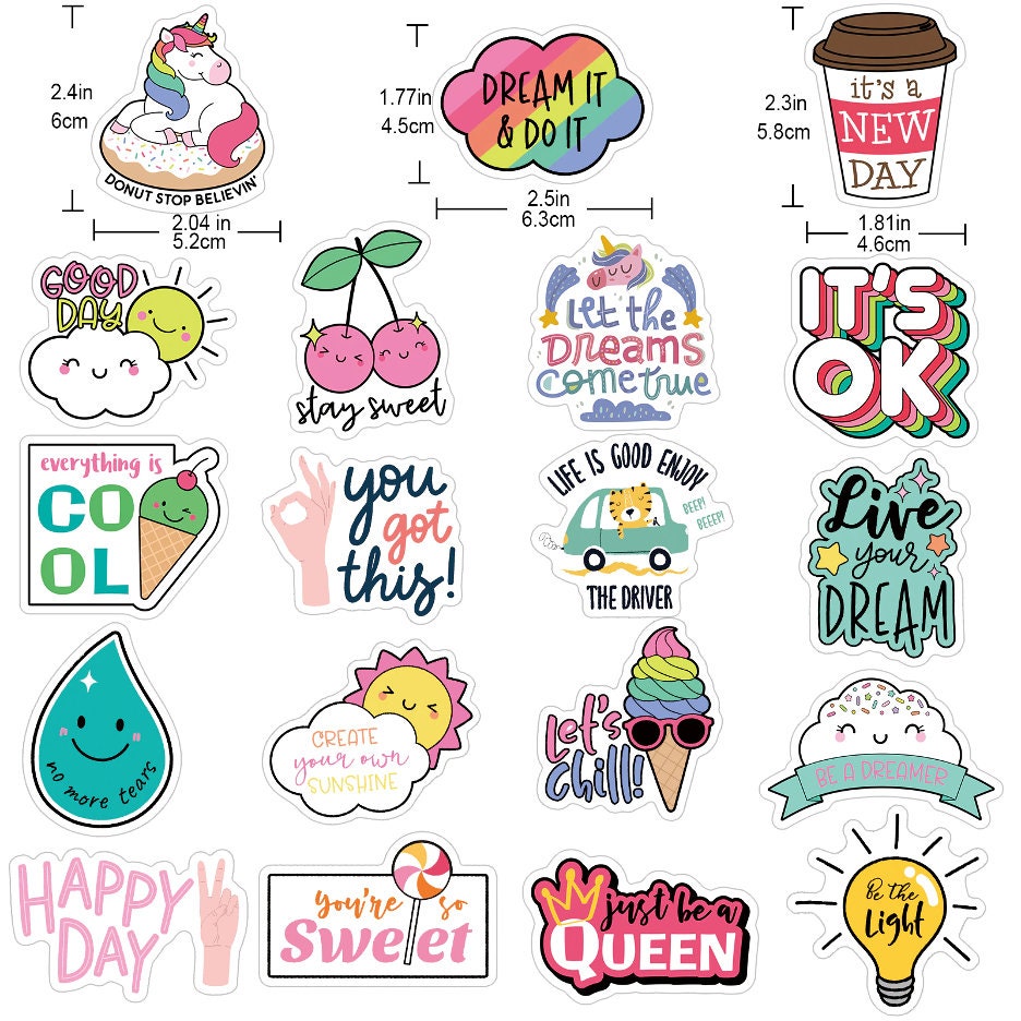 Girl Power Stickers | Motivational Stickers | Stickers for Girls | Sticker Bundle | Sticker Gifts | Girl Power | Waterproof Stickers