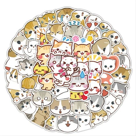 Variety Cat Stickers, Cat Stickers, Stickers for Cat Lovers, Cat Sticker Bundle, Cat Sticker Gifts