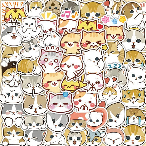 Variety Cat Stickers, Cat Stickers, Stickers for Cat Lovers, Cat Sticker Bundle, Cat Sticker Gifts