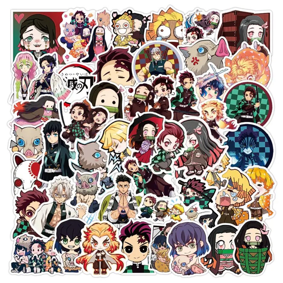 Japanese Anime Stickers, Waterproof Glossy Matte Anime Stickers