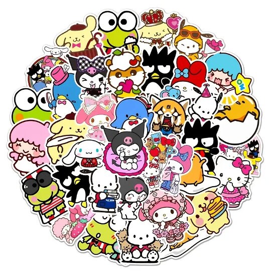 Random Fun Kawaii Sanrio Stickers, Hello Kitty and Friends