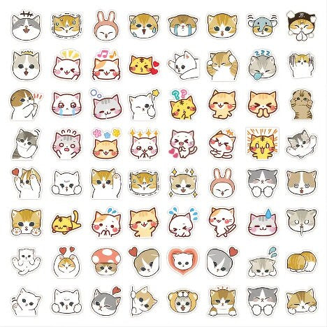 Variety Cat Stickers, Cat Stickers, Stickers for Cat Lovers, Cat Sticker Bundle, Cat Sticker Gifts