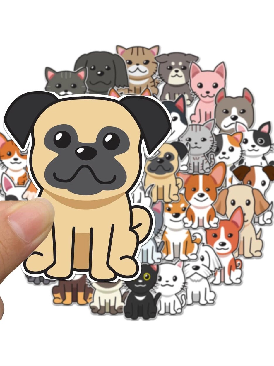 Dog and Cat Stickers | Animal Sticker Bundle | Stickers with Dogs and Cats | Stickers For Kids | Sticker Gifts | Animal Stickers