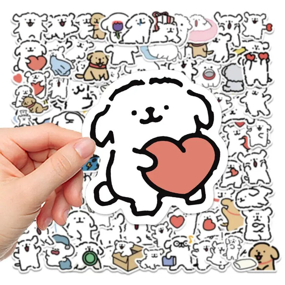 Puppy Sticker Bundle | Puppies | Stickers with Puppies | Stickers For Kids | Sticker Gifts | White Puppy Stickers | Pet owner Gifts