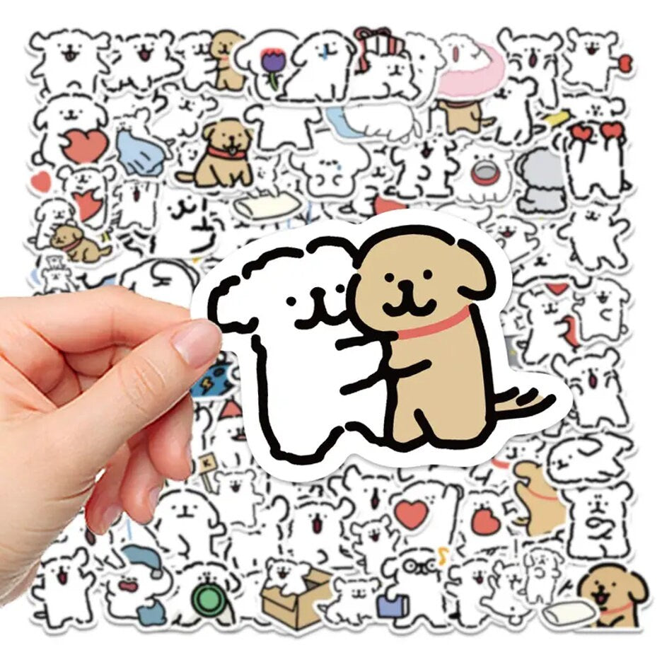 Puppy Sticker Bundle | Puppies | Stickers with Puppies | Stickers For Kids | Sticker Gifts | White Puppy Stickers | Pet owner Gifts