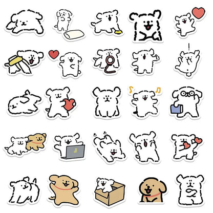 Puppy Sticker Bundle | Puppies | Stickers with Puppies | Stickers For Kids | Sticker Gifts | White Puppy Stickers | Pet owner Gifts