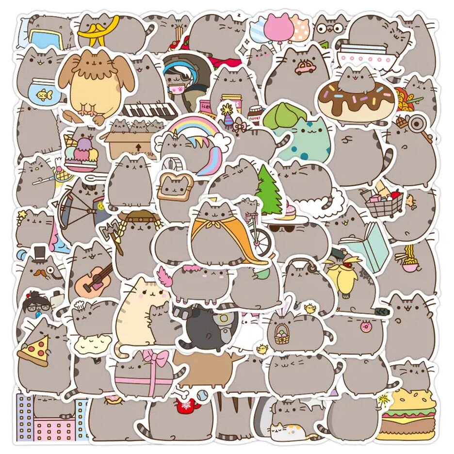 Cat Stickers | Cartoon Cat Stickers | Cute Cat Stickers | Stickers for Cat Lovers | Animal Sticker Bundle | Cartoon Cats