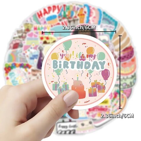 Happy Birthday Stickers, Birthday Stickers, Happy Birthday Decals, Birthday Sticker Bundle, Birthday Gifts and Presents