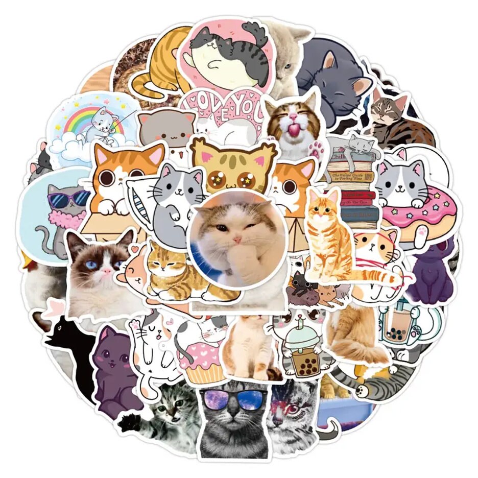 Cat Stickers | Stickers for Cat Lovers | Cat Sticker Bundle | Cat Sticker  Gifts | Animal Stickers | Cats | Gifts for Cat Owner
