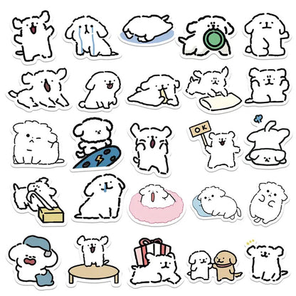 Puppy Sticker Bundle | Puppies | Stickers with Puppies | Stickers For Kids | Sticker Gifts | White Puppy Stickers | Pet owner Gifts