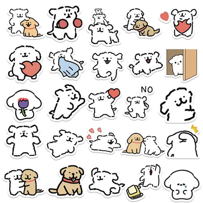 Puppy Sticker Bundle | Puppies | Stickers with Puppies | Stickers For Kids | Sticker Gifts | White Puppy Stickers | Pet owner Gifts