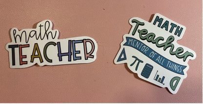 Teacher Stickers | School Subject Stickers | English | History | Kindergarten | Teachers