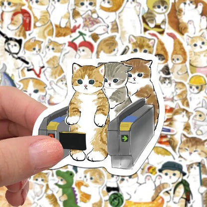 Cat Stickers Hand Painted | Stickers with cats | Cat Sticker Bundle | Cat sticker collection | Cat Lover Gifts | Cats