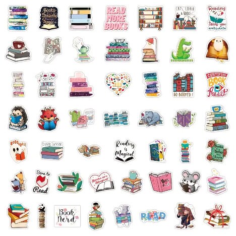 Book Reader Stickers | Stickers for Book Club | Book Lover Stickers | Gifts for Readers | Book Club | Library Books