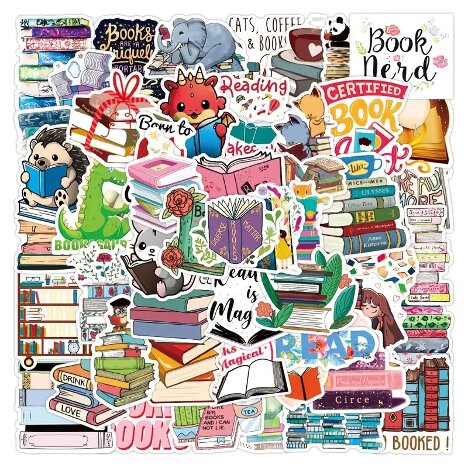 Book Reader Stickers | Stickers for Book Club | Book Lover Stickers | Gifts for Readers | Book Club | Library Books